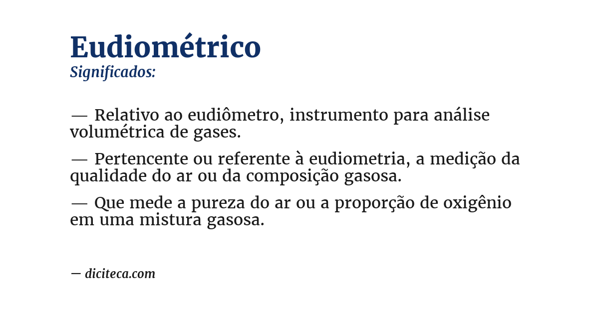 Significado de eudiométrico