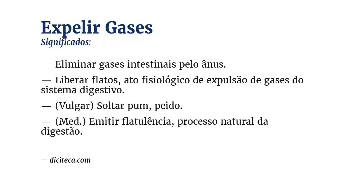 Significado de expelir gases