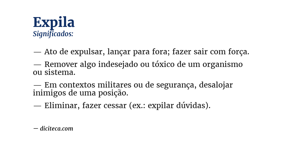 Significado de expila