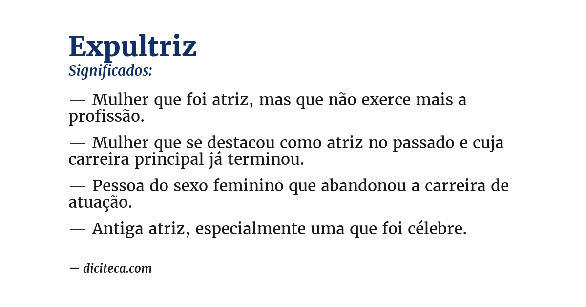Significado de expultriz