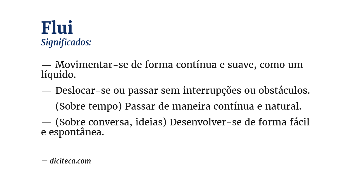 Significado de flui
