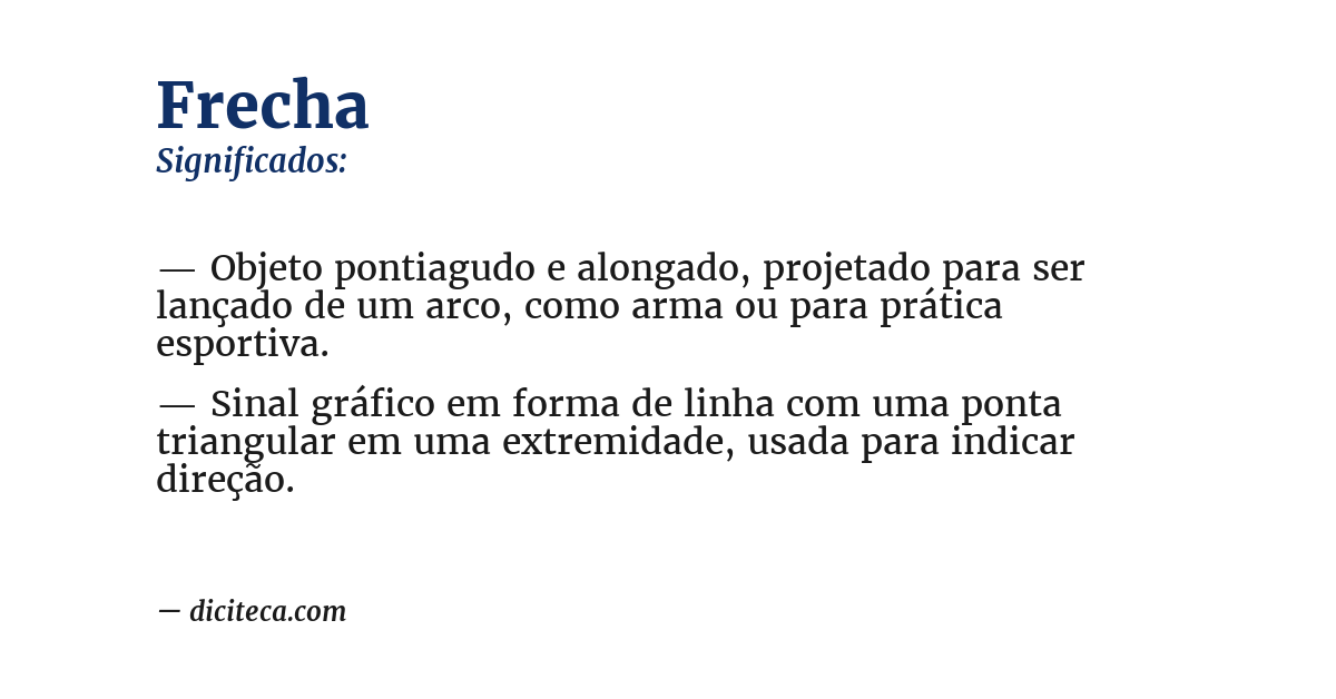 Significado de frecha