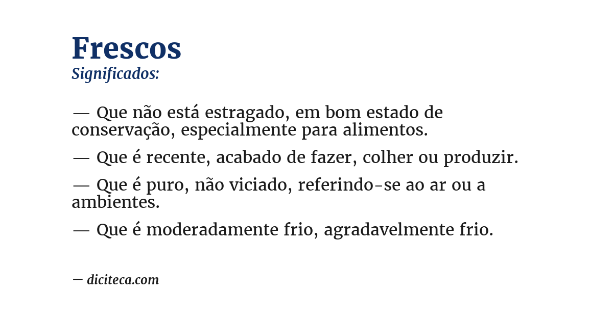 Significado de frescos