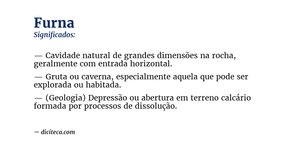 Significado de furna