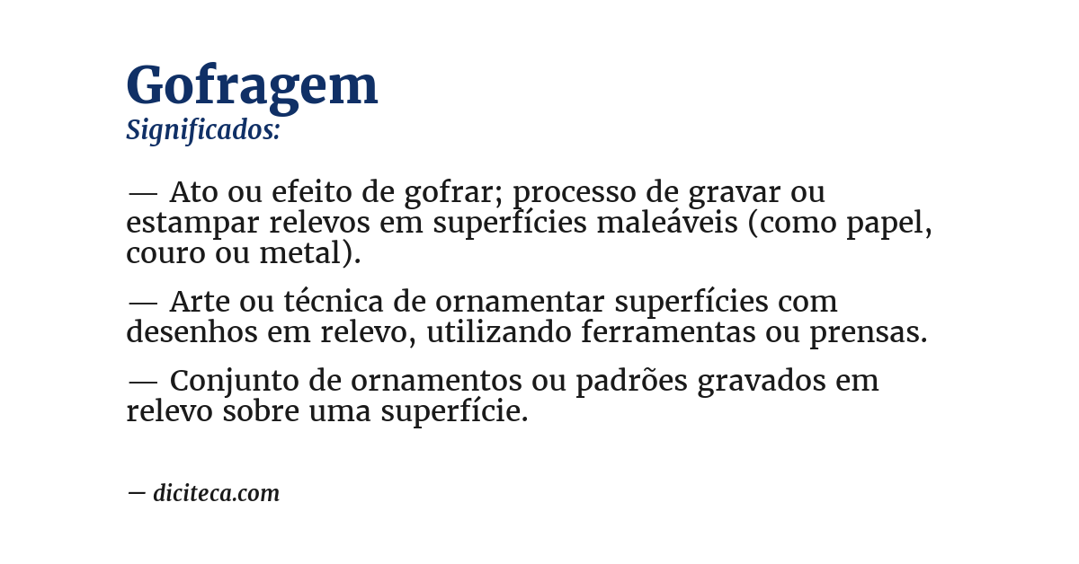 Significado de gofragem