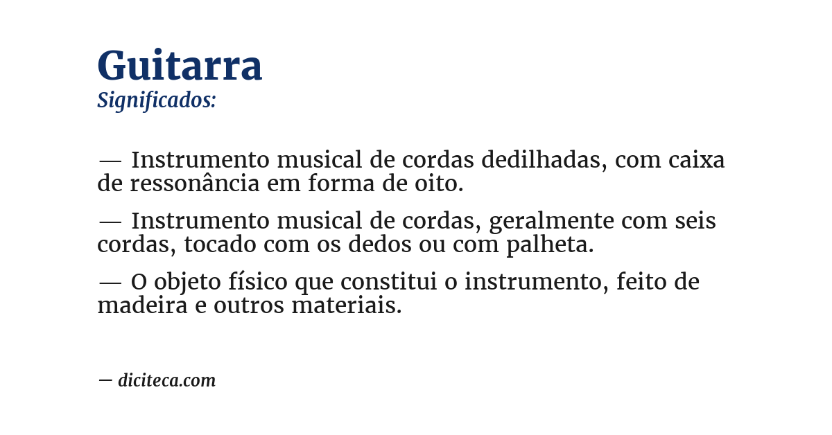 Significado de guitarra
