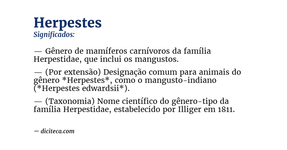 Significado de herpestes