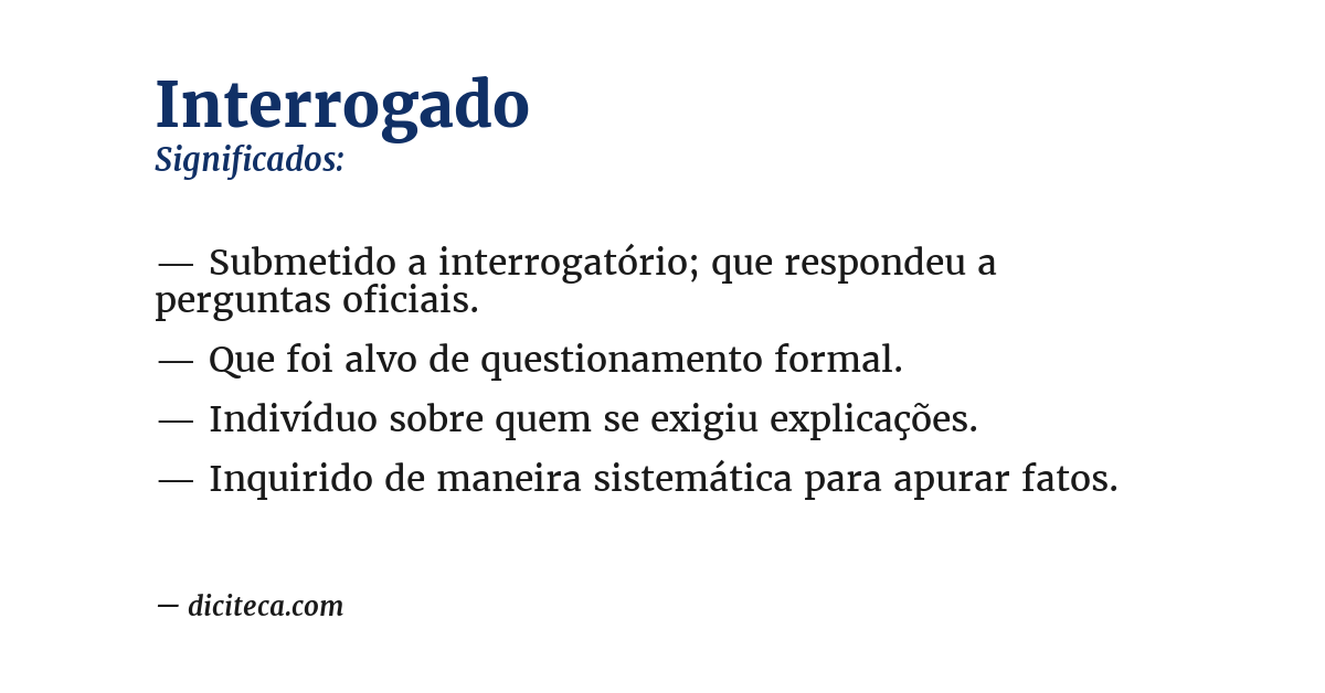 Significado de interrogado
