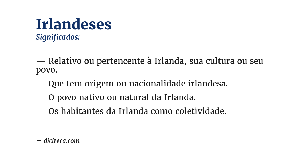 Significado de irlandeses