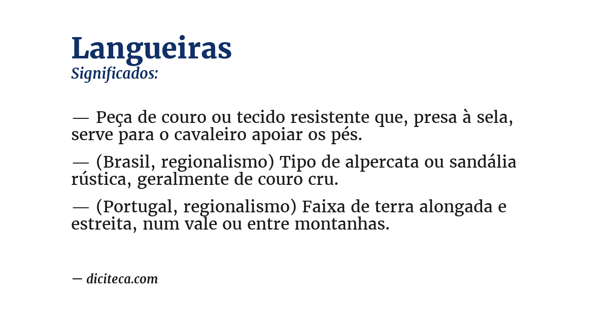 Significado de langueiras
