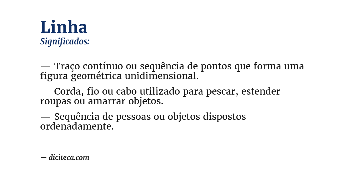 Significado de linha