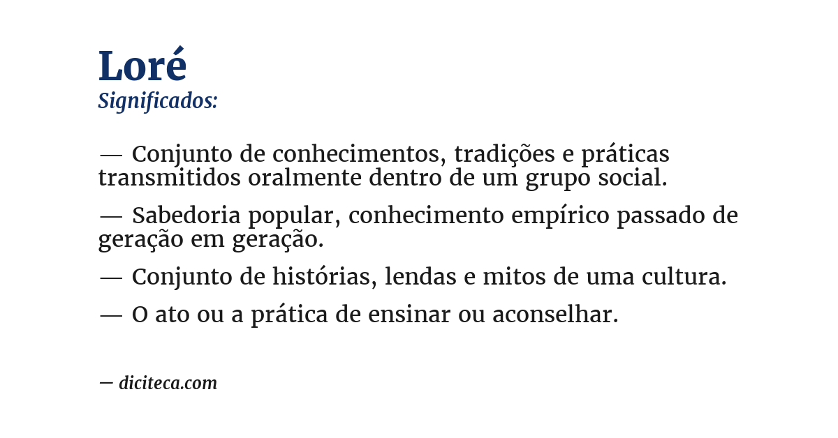 Significado de loré