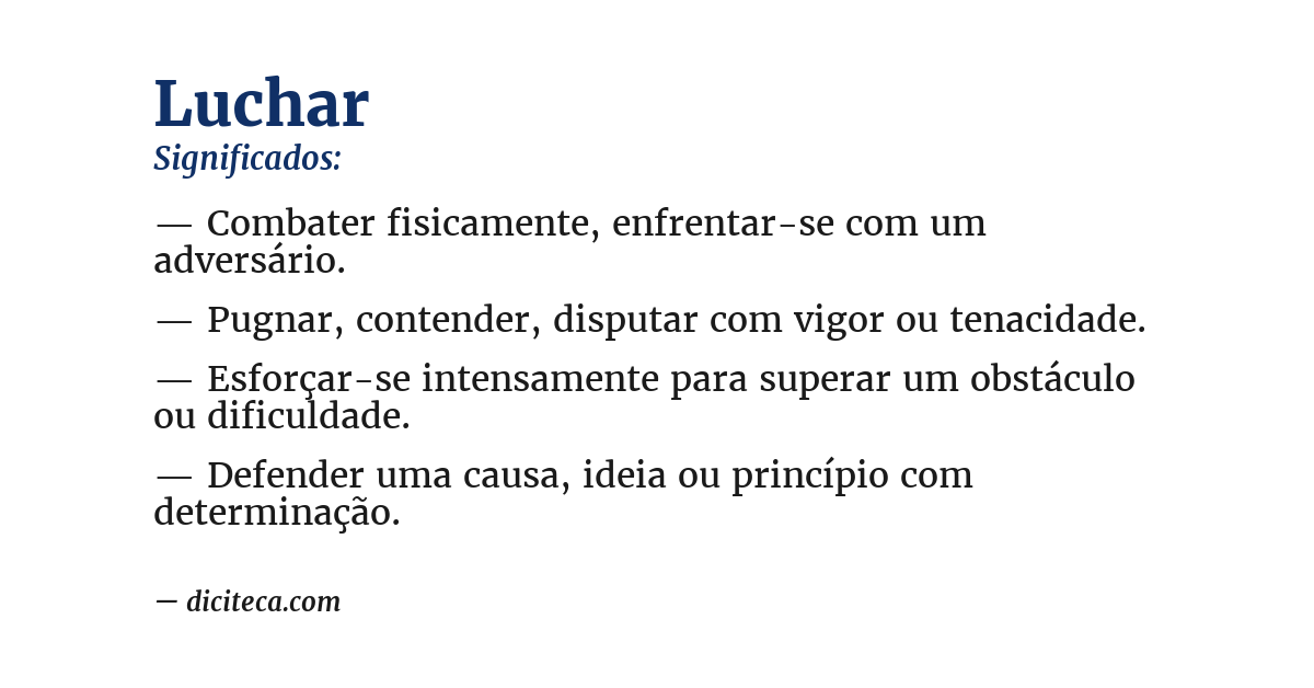 Significado de luchar
