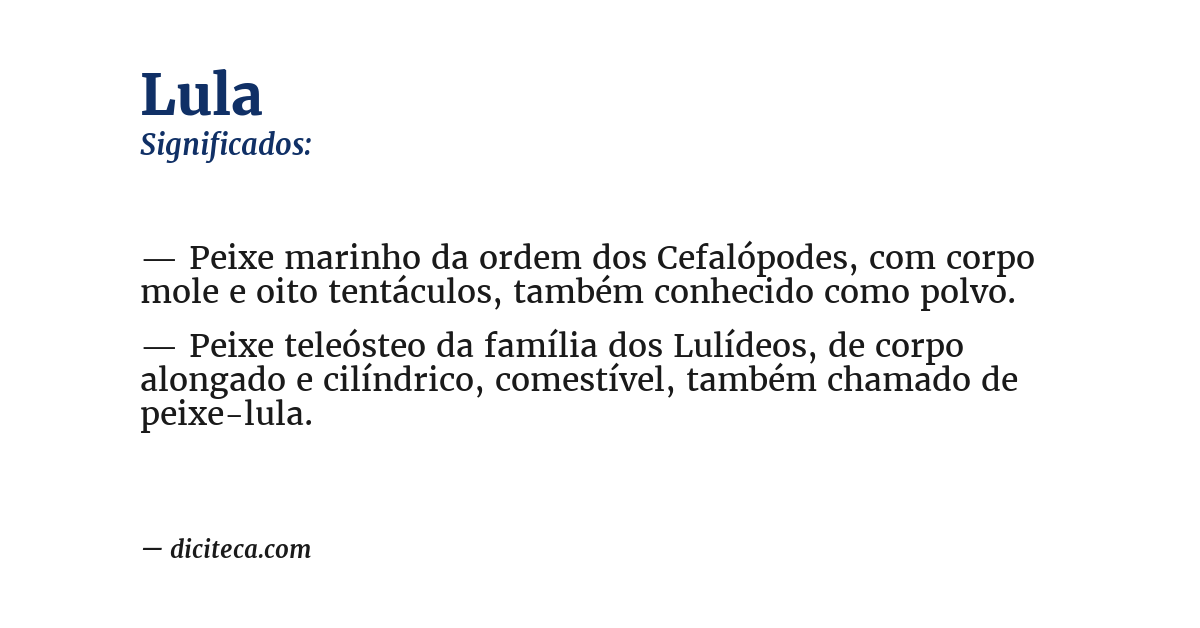Significado de lula