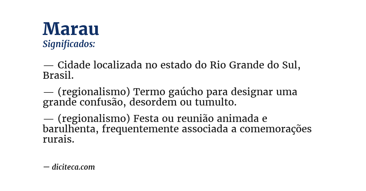 Significado de marau