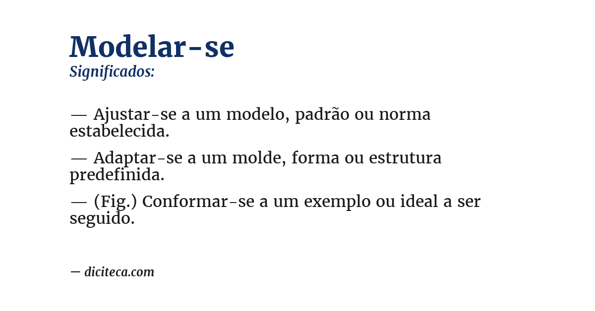 Significado de modelar-se
