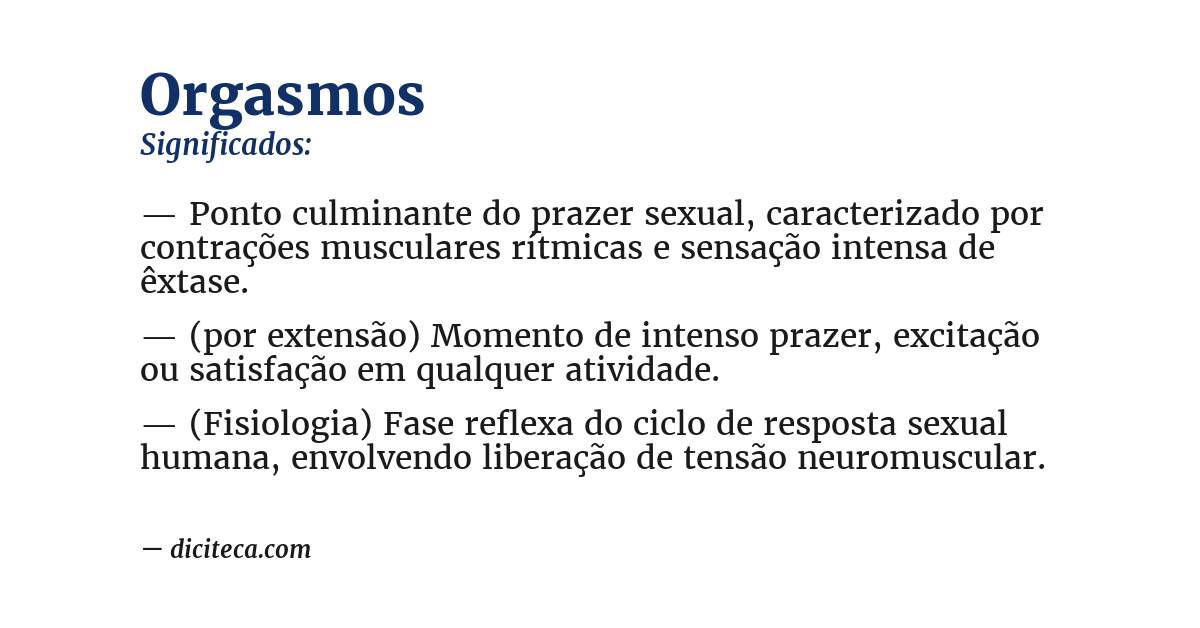 Significado de orgasmos