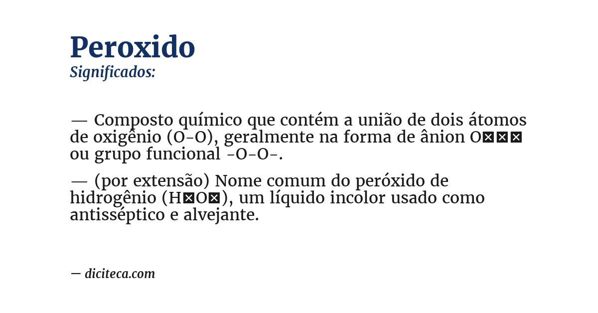 Significado de peroxido