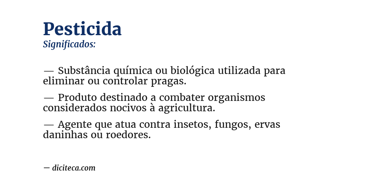 Significado de pesticida