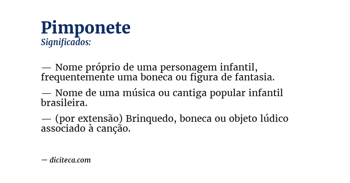 Significado de pimponete