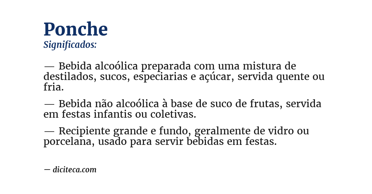 Significado de ponche