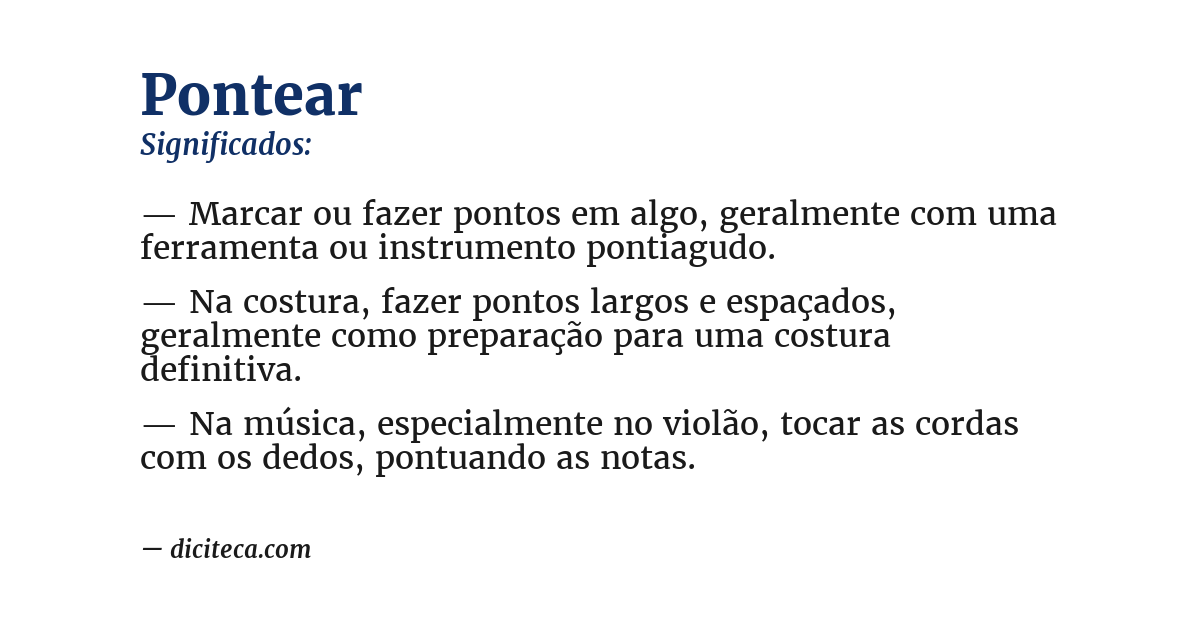 Significado de pontear
