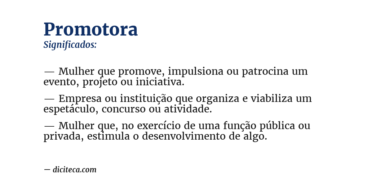 Significado de promotora