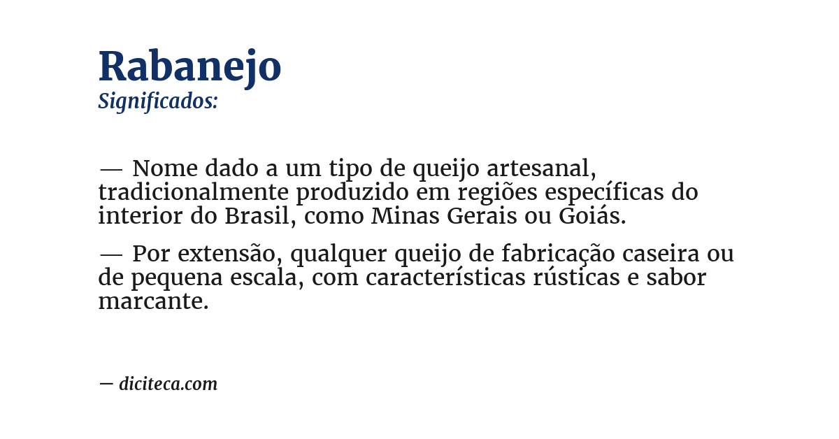 Significado de rabanejo