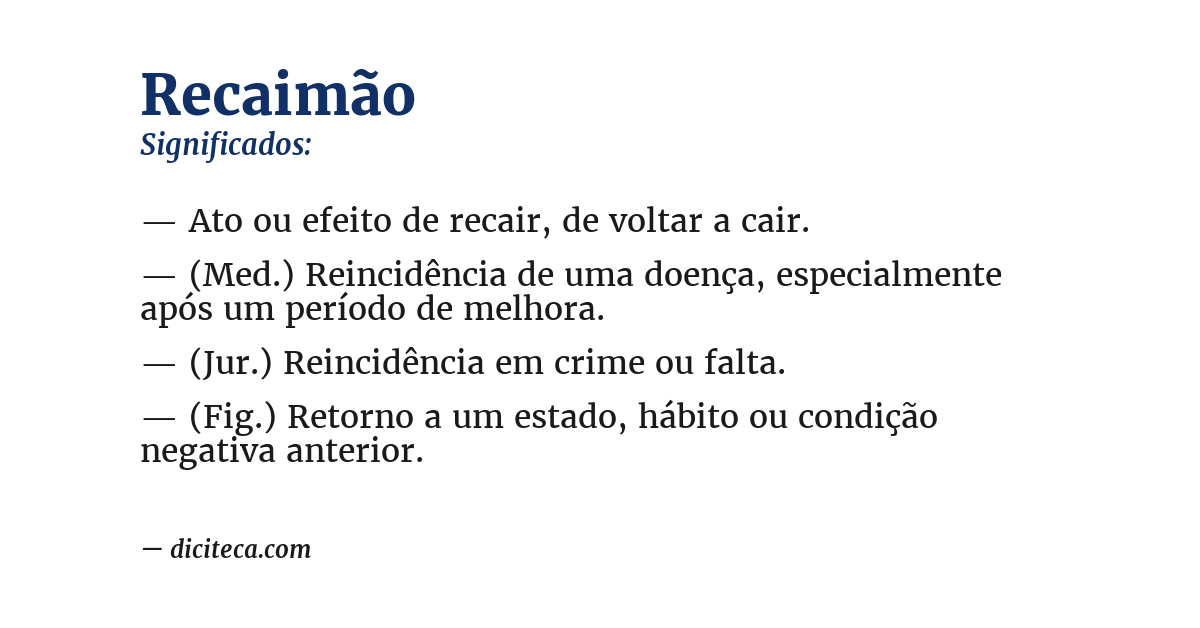 Significado de recaimão