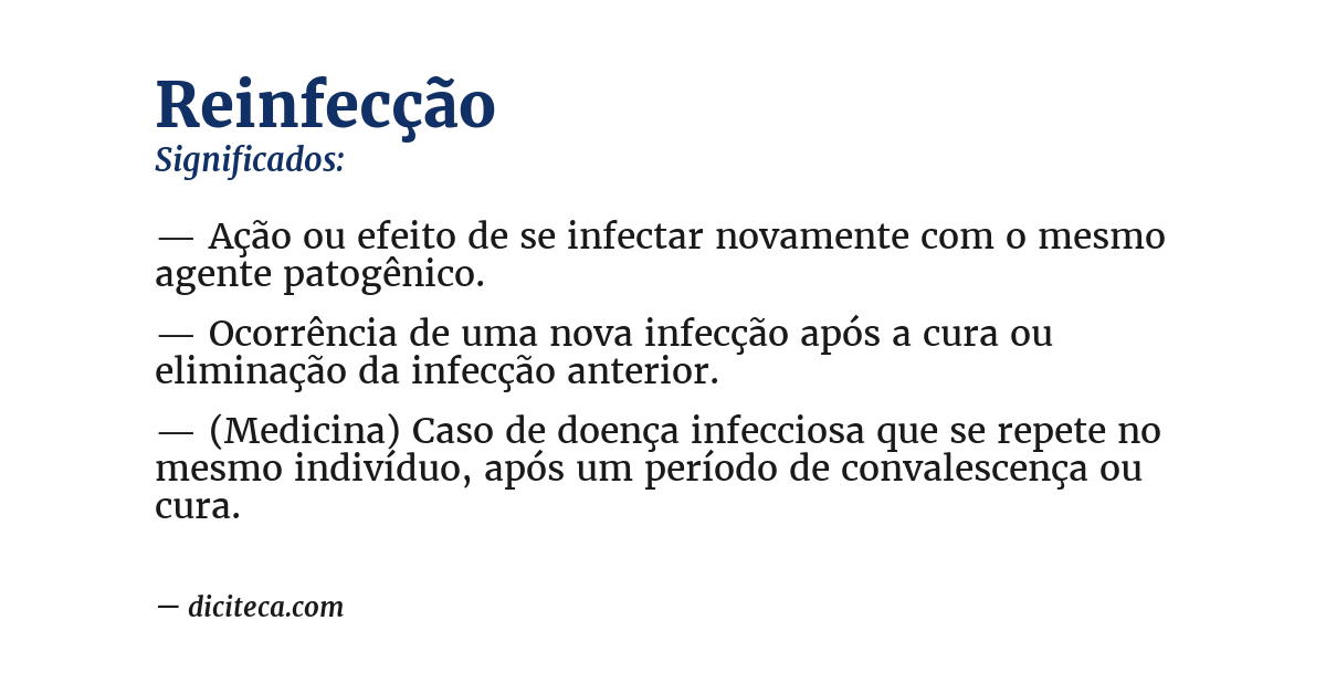 Significado de reinfecção