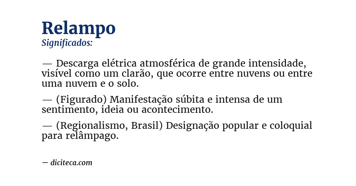 Significado de relampo