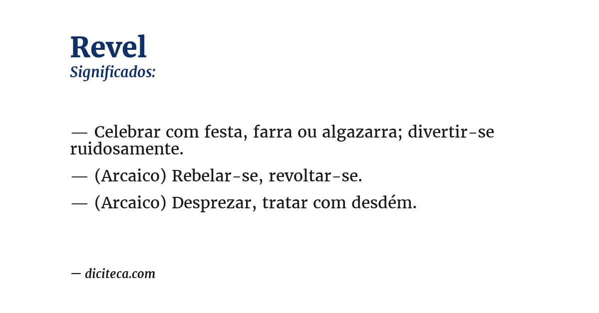 Significado de revel