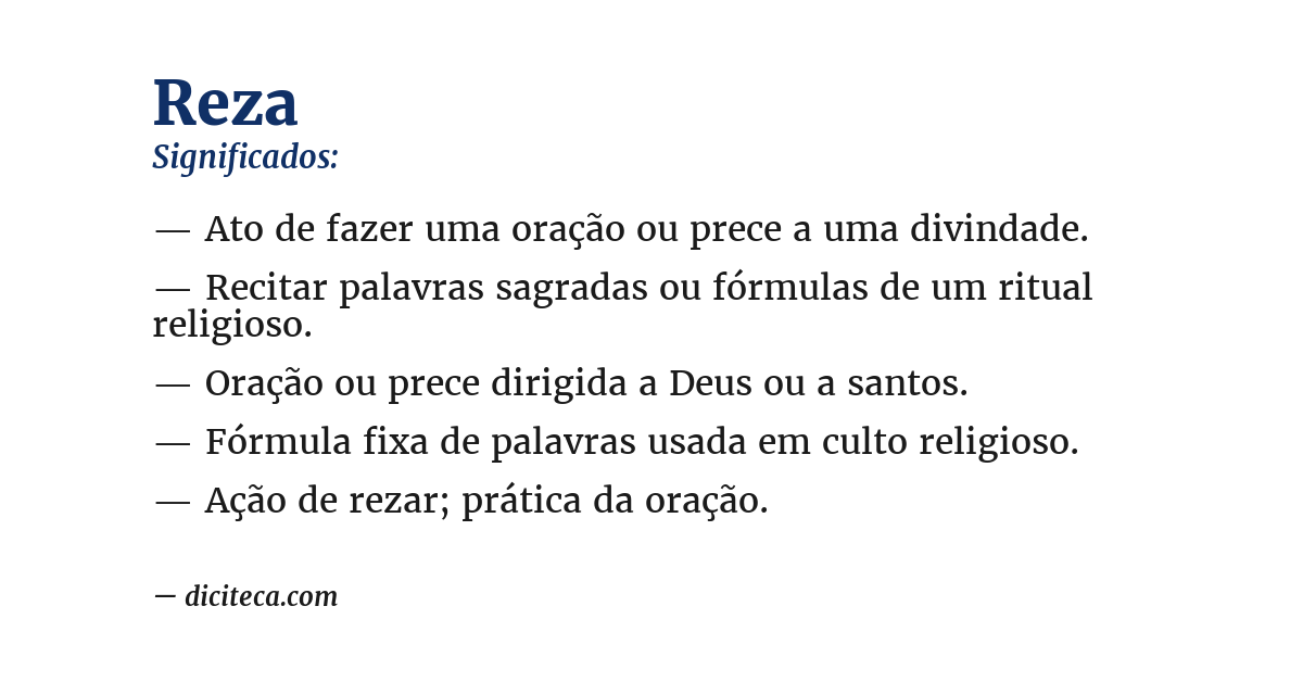 Significado de reza