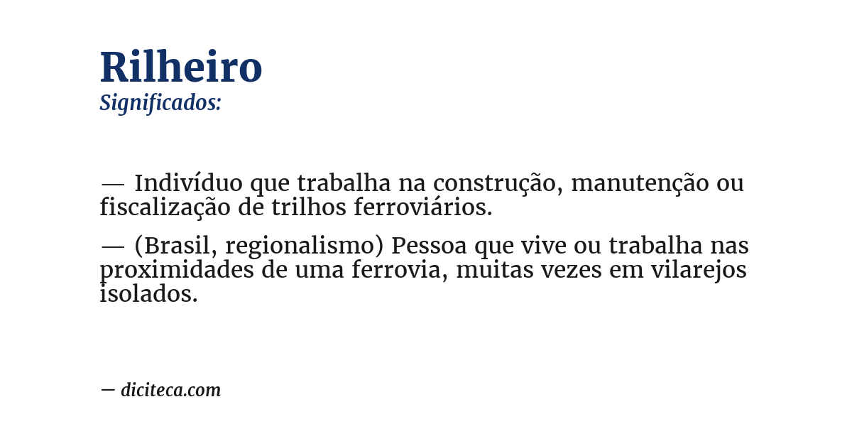 Significado de rilheiro