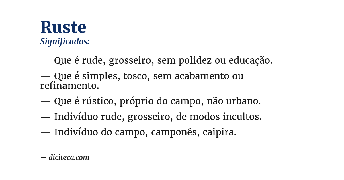 Significado de ruste