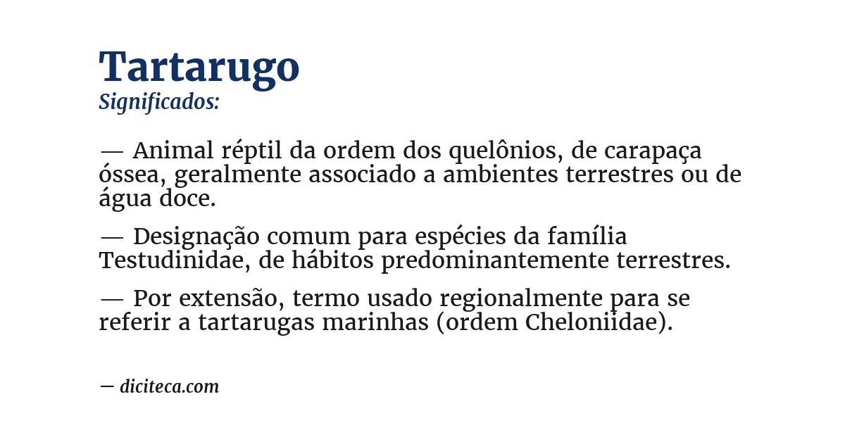 Significado de tartarugo