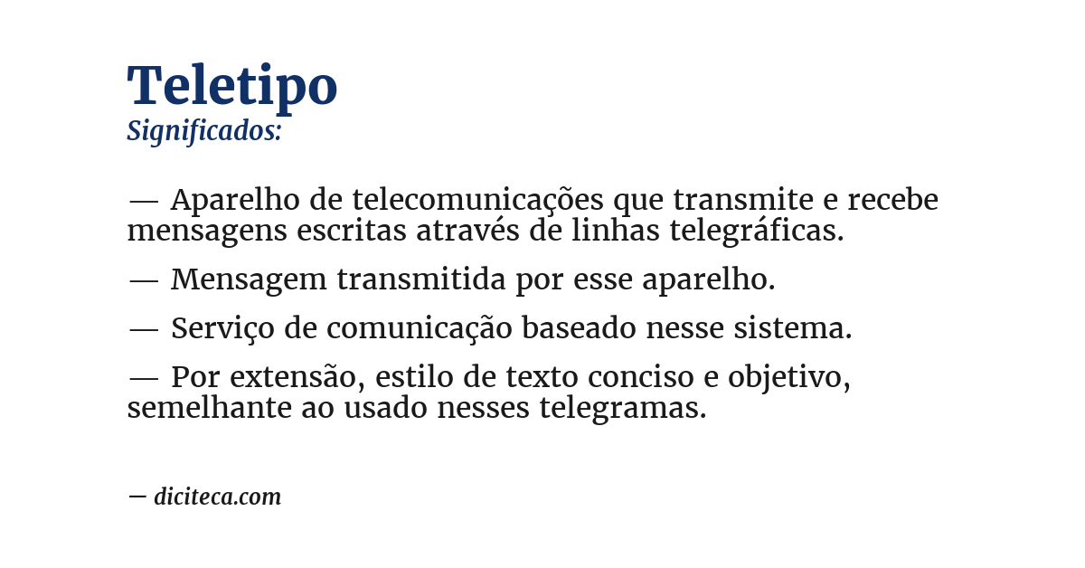 Significado de teletipo