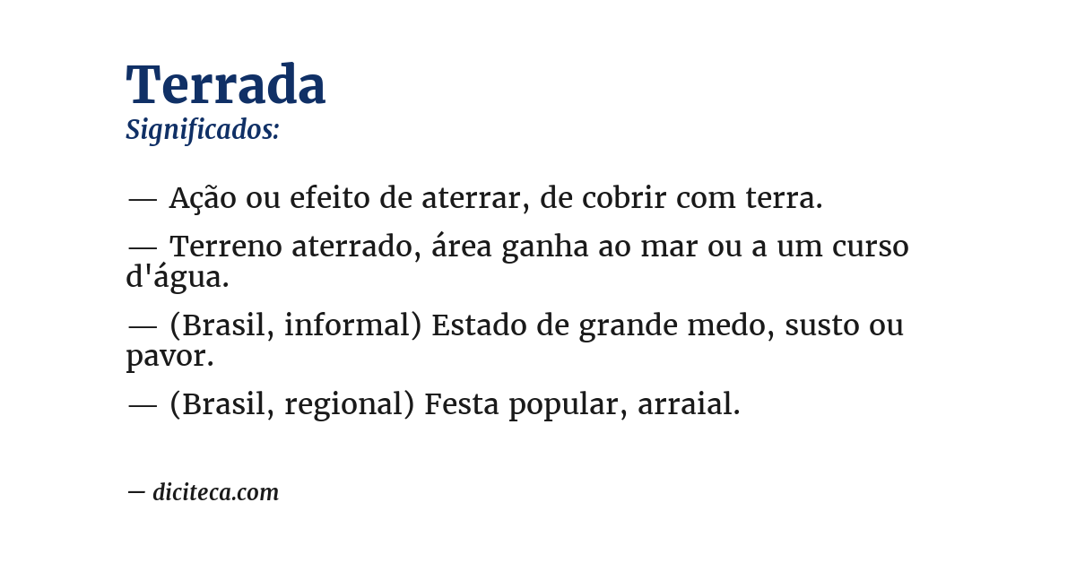 Significado de terrada