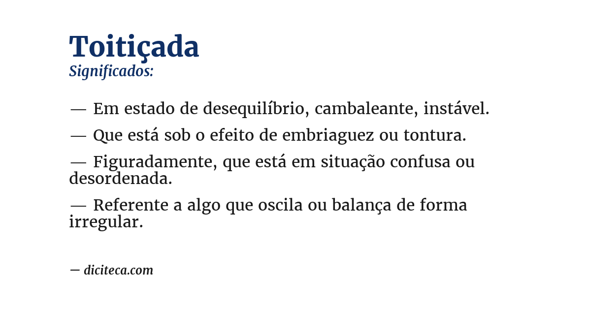 Significado de toitiçada
