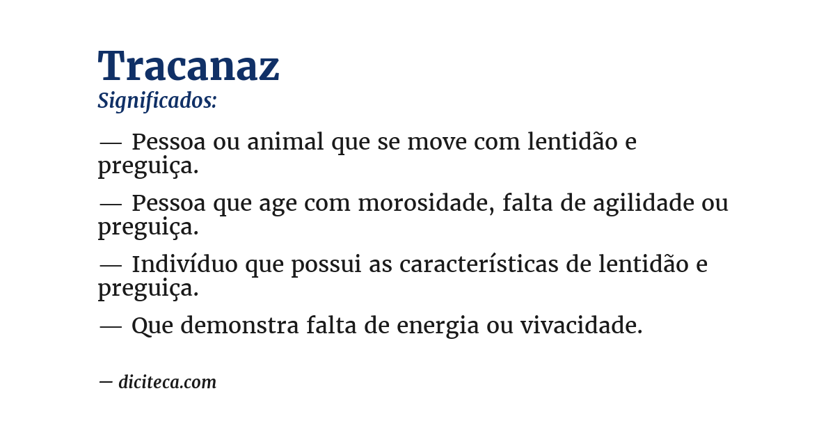 Significado de tracanaz