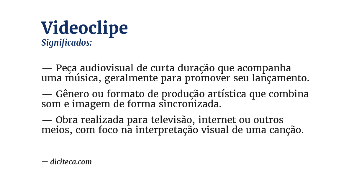 Significado de videoclipe