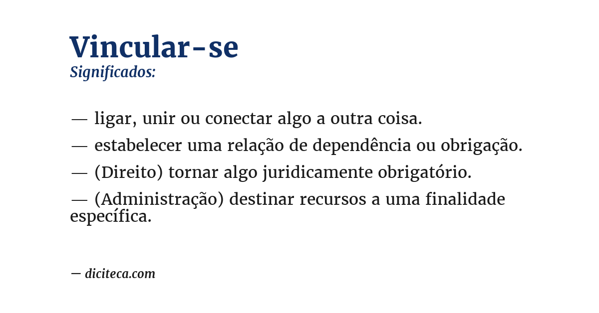 Significado de vincular-se