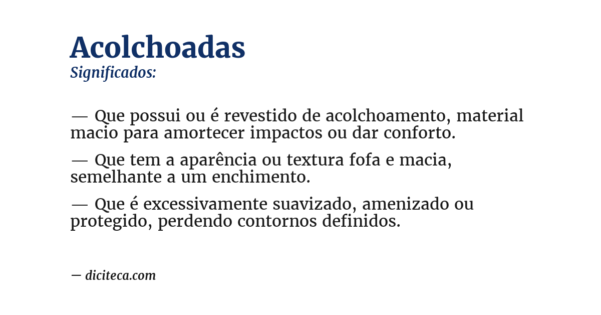 Significado de acolchoadas