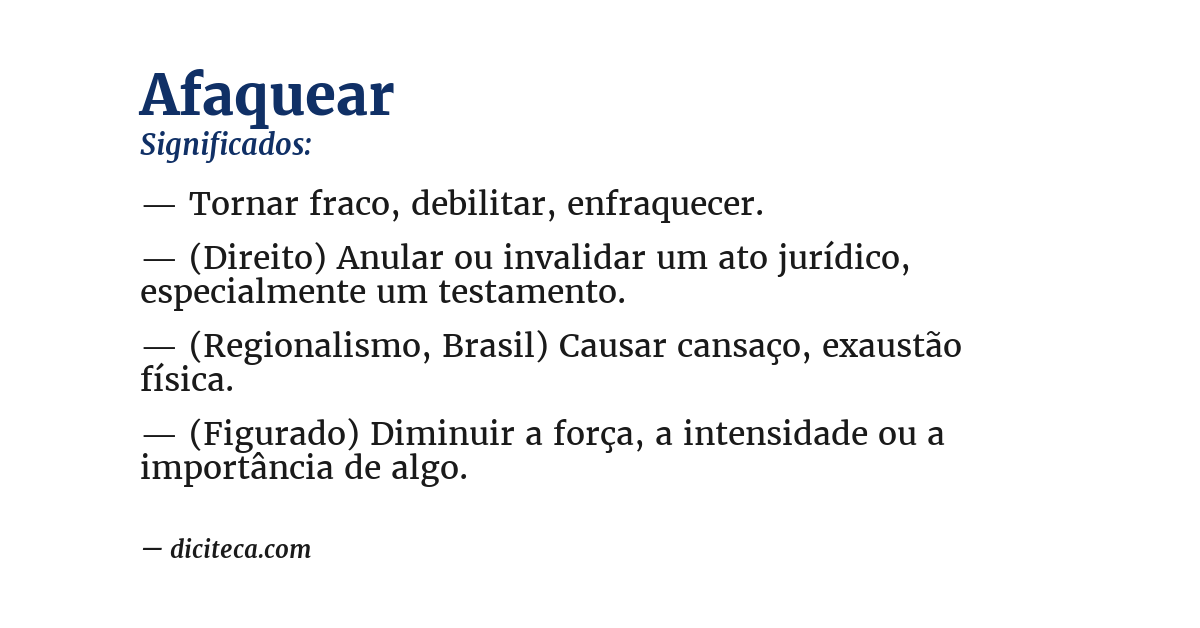 Significado de afaquear