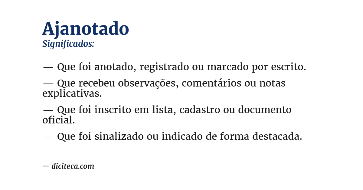 Significado de ajanotado