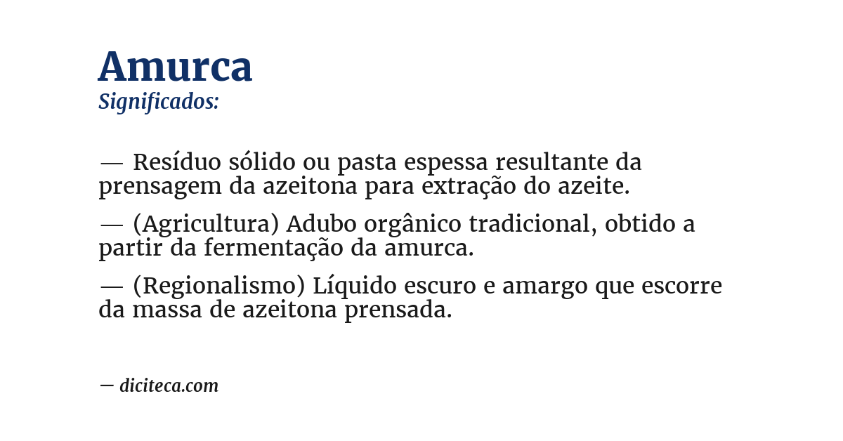 Significado de amurca