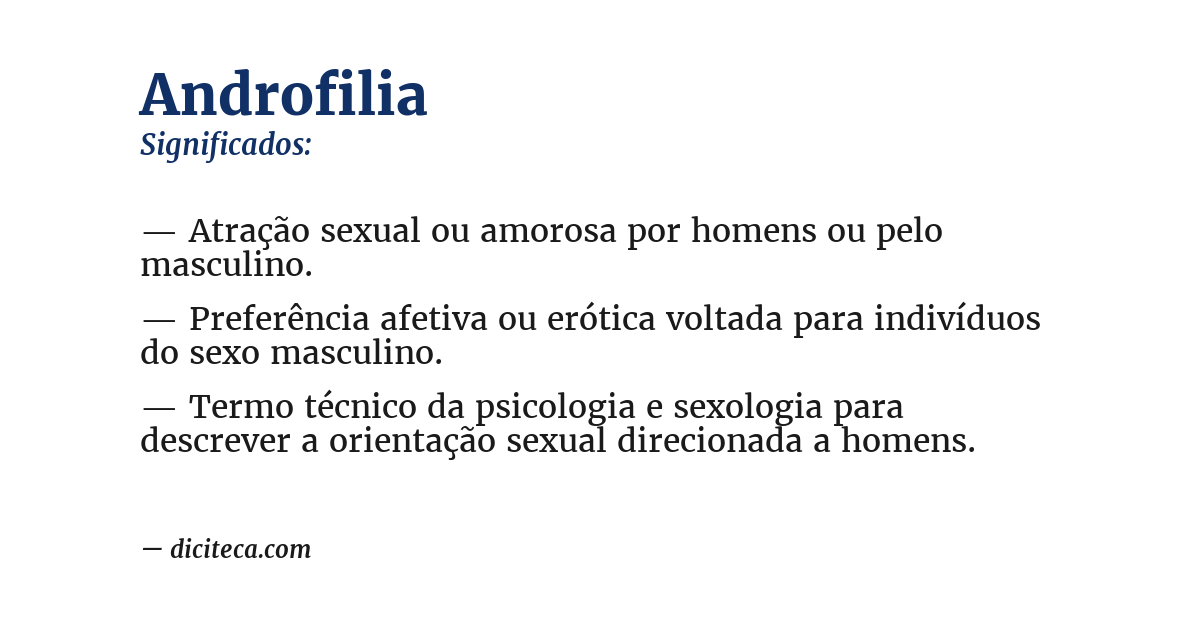 Significado de androfilia