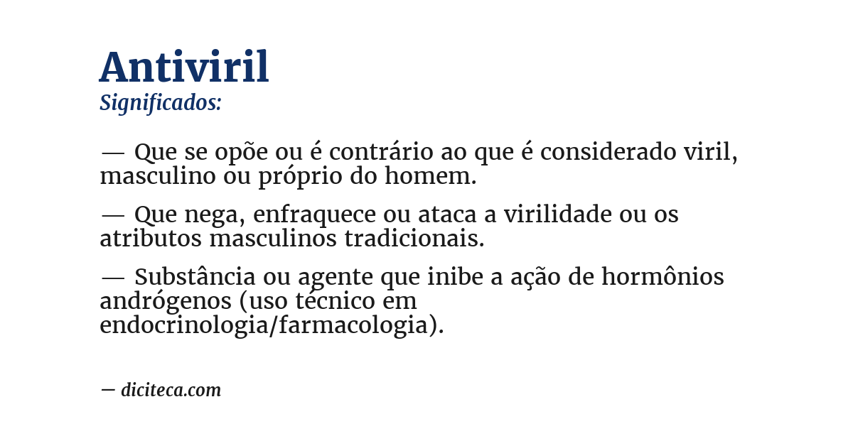 Significado de antiviril