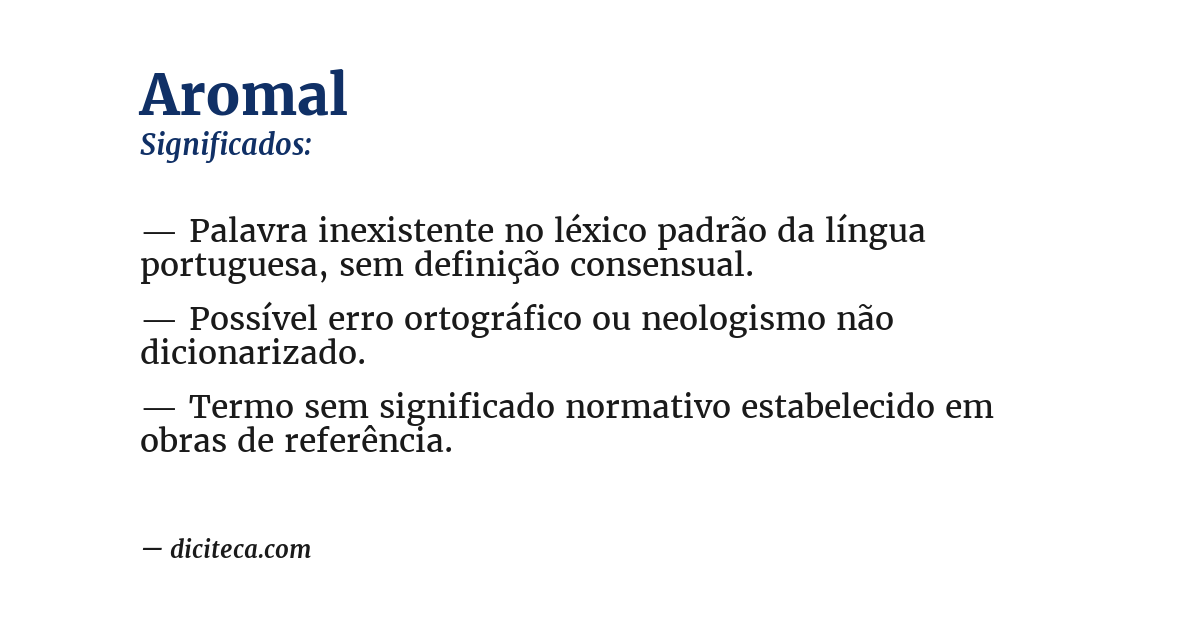Significado de aromal