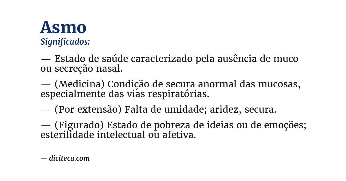 Significado de asmo